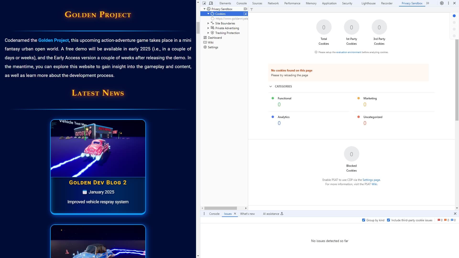 PSAT test results for the Goldanniyatech website