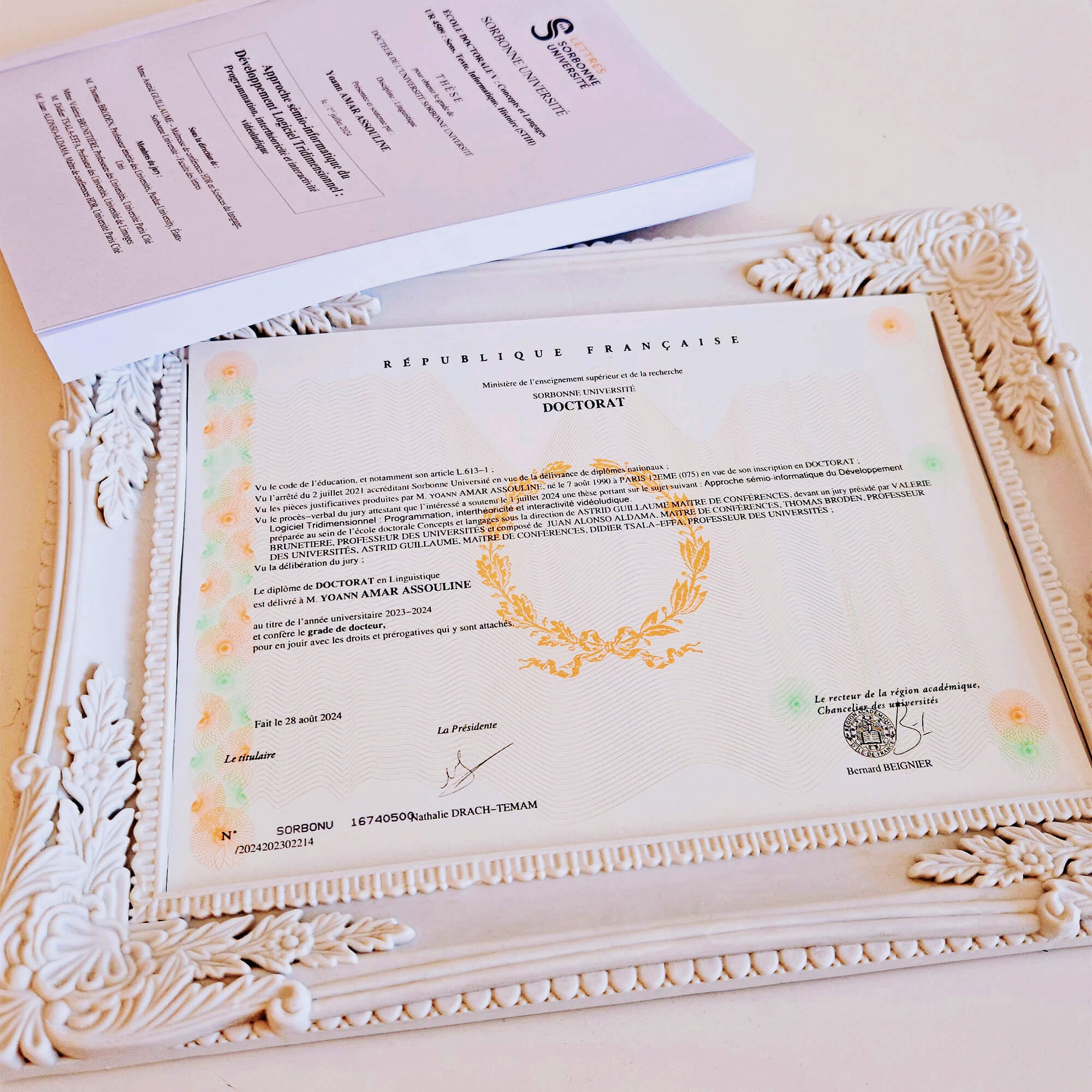 Thèse doctorale de Yoann AMAR ASSOULINE