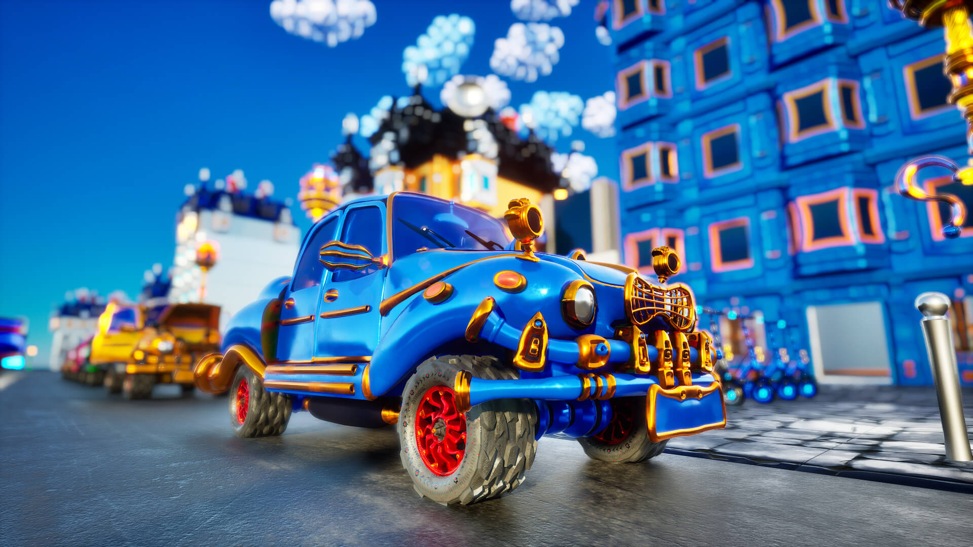 Cerulean Racer from the Goldanniyatech Open World game