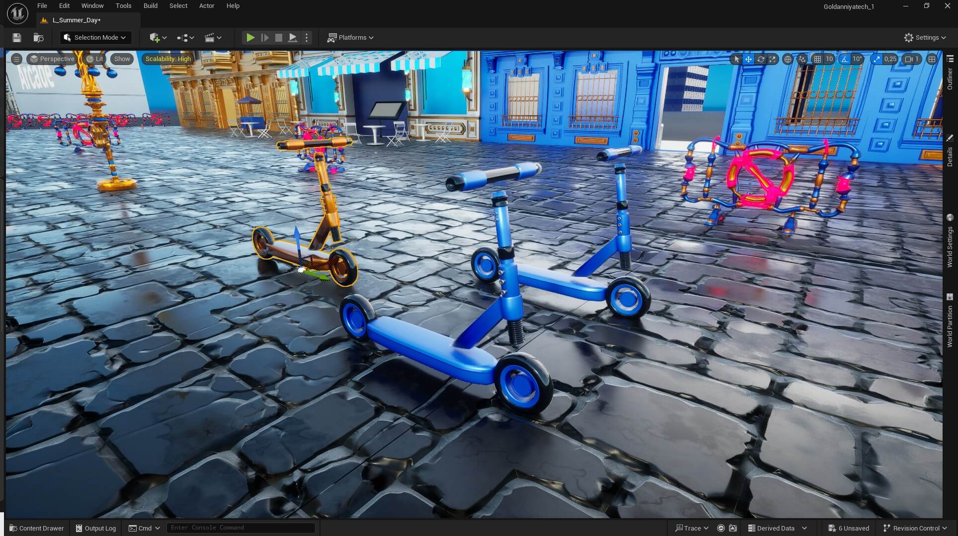 Electric Scooter from the Goldanniyatech open-world game