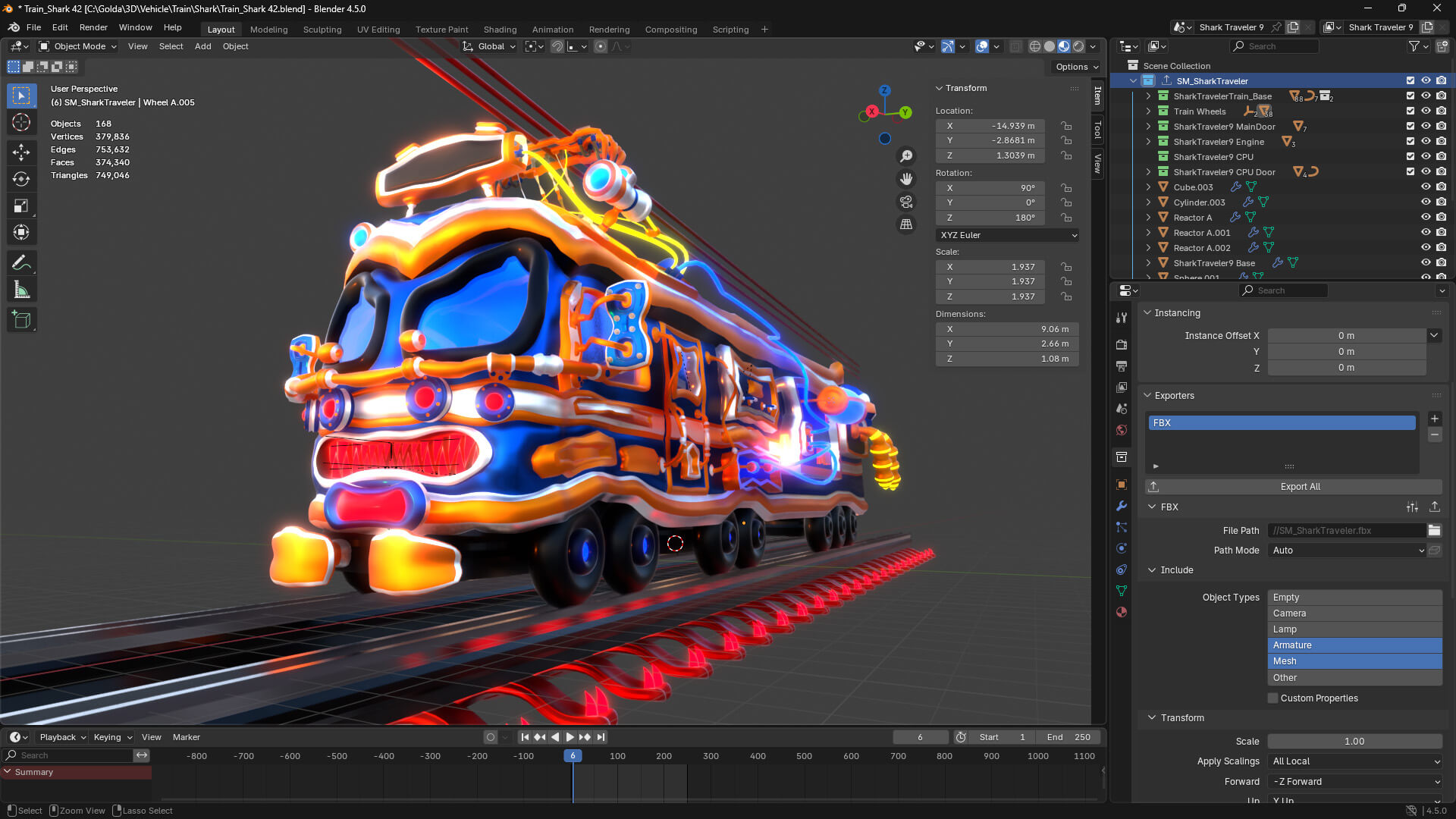 Shark Traveler Train from Goldanniyatech