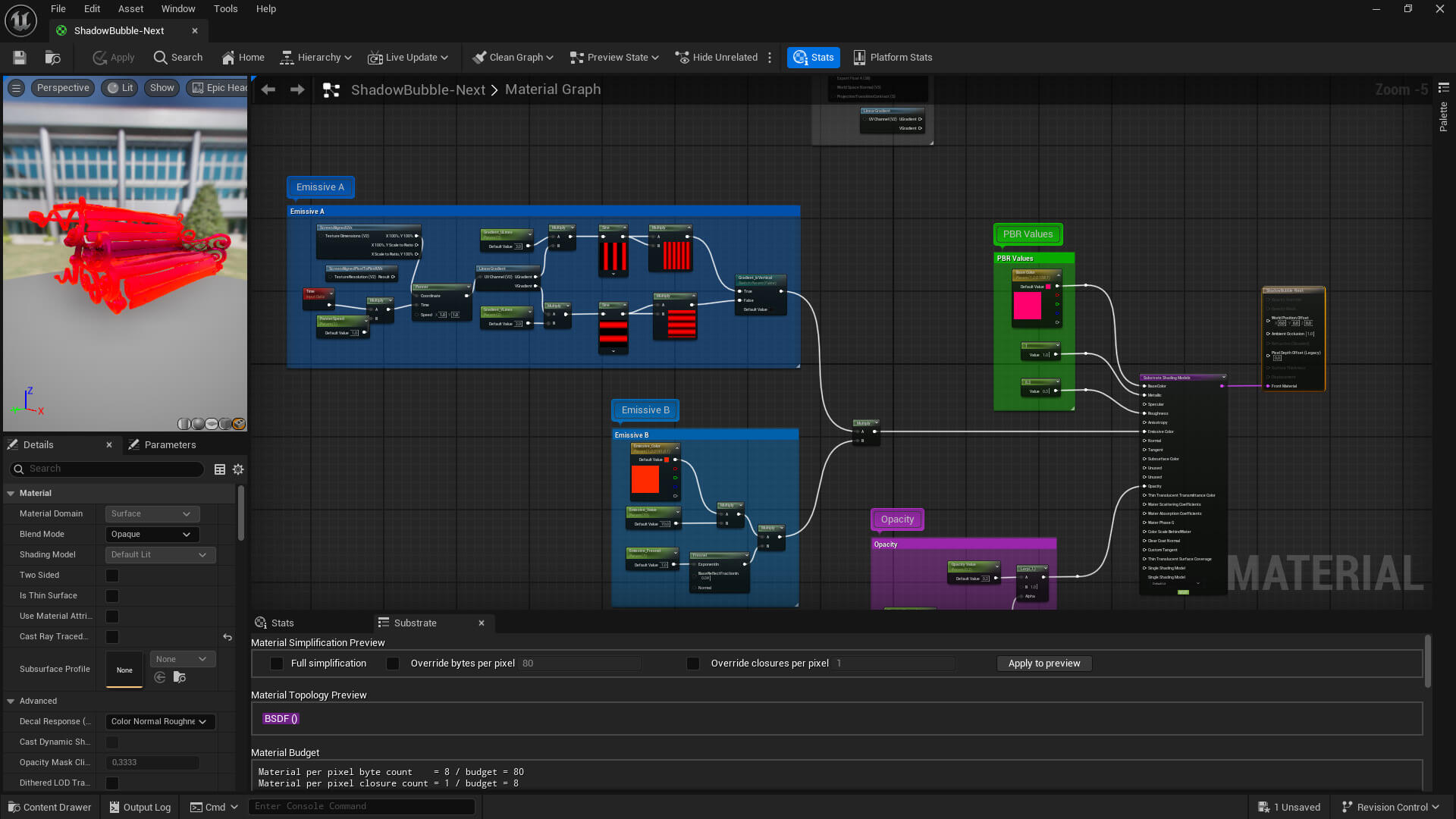 Unreal Engine material editor