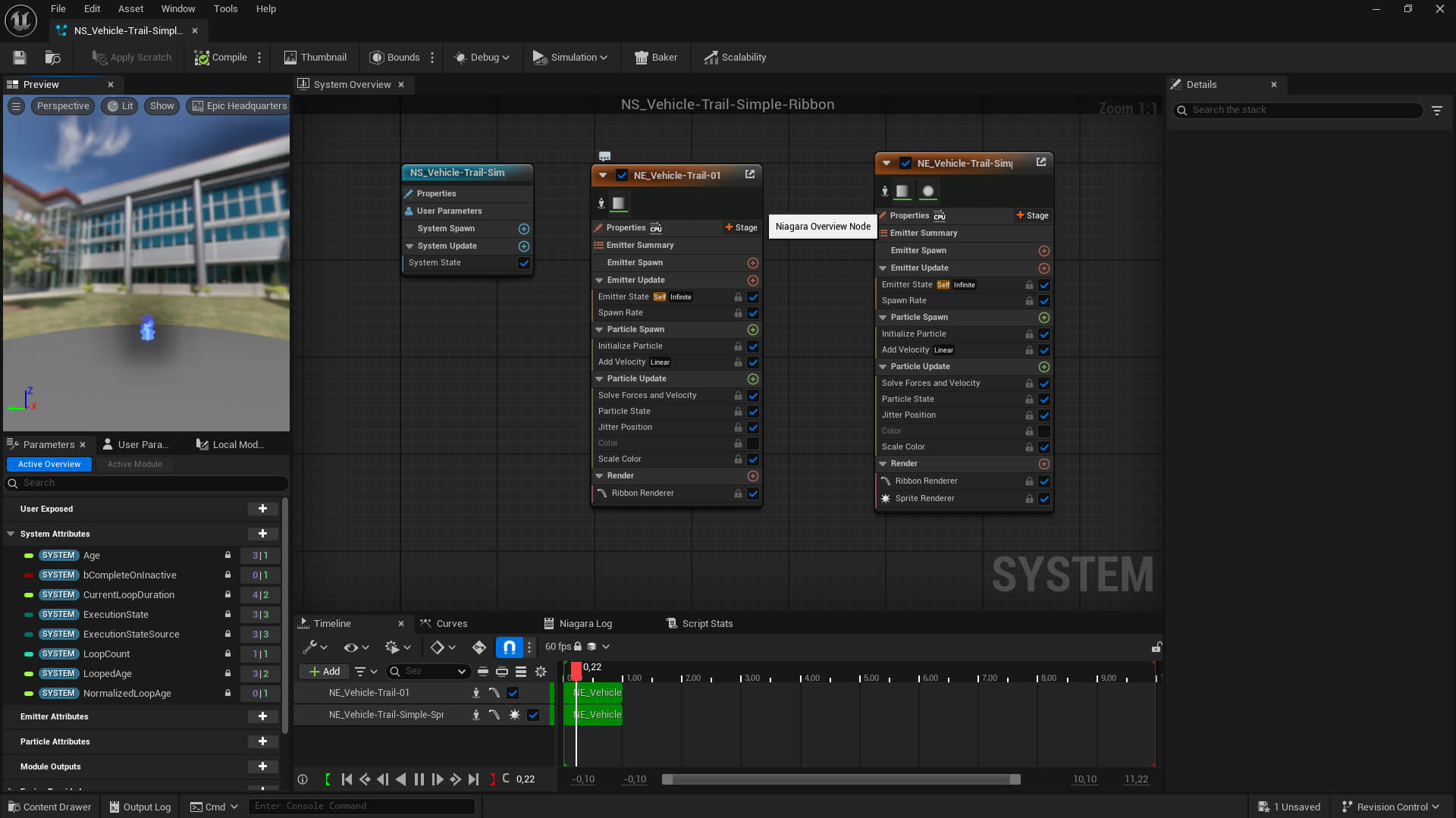 Niagara particle effects in Unreal Engine