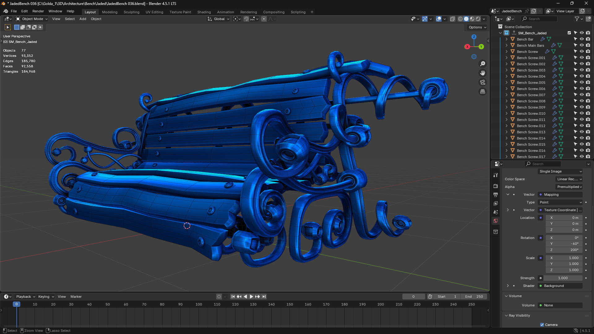Jaded Bench Render