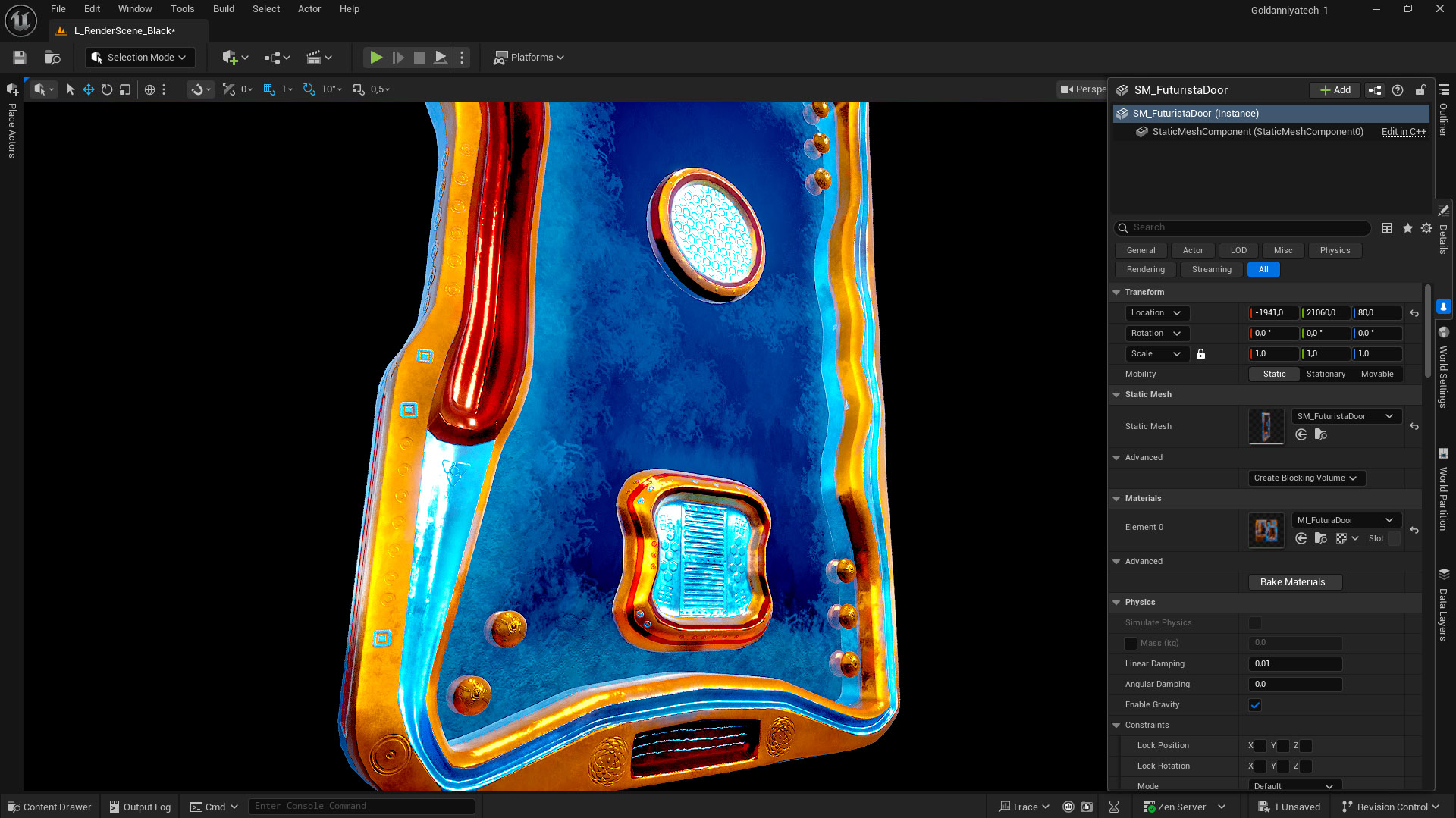Futura Door Render