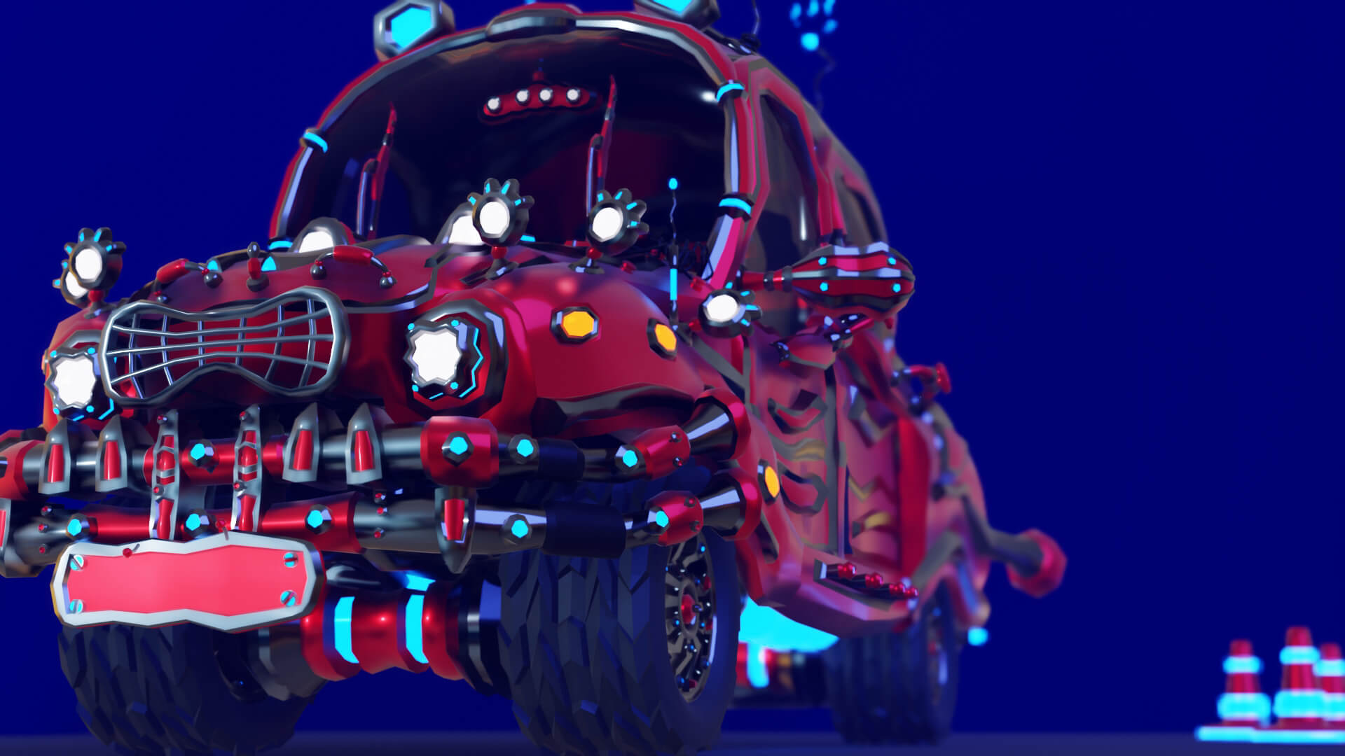 Cerulean Racer car vehicle from Goldanniyatech