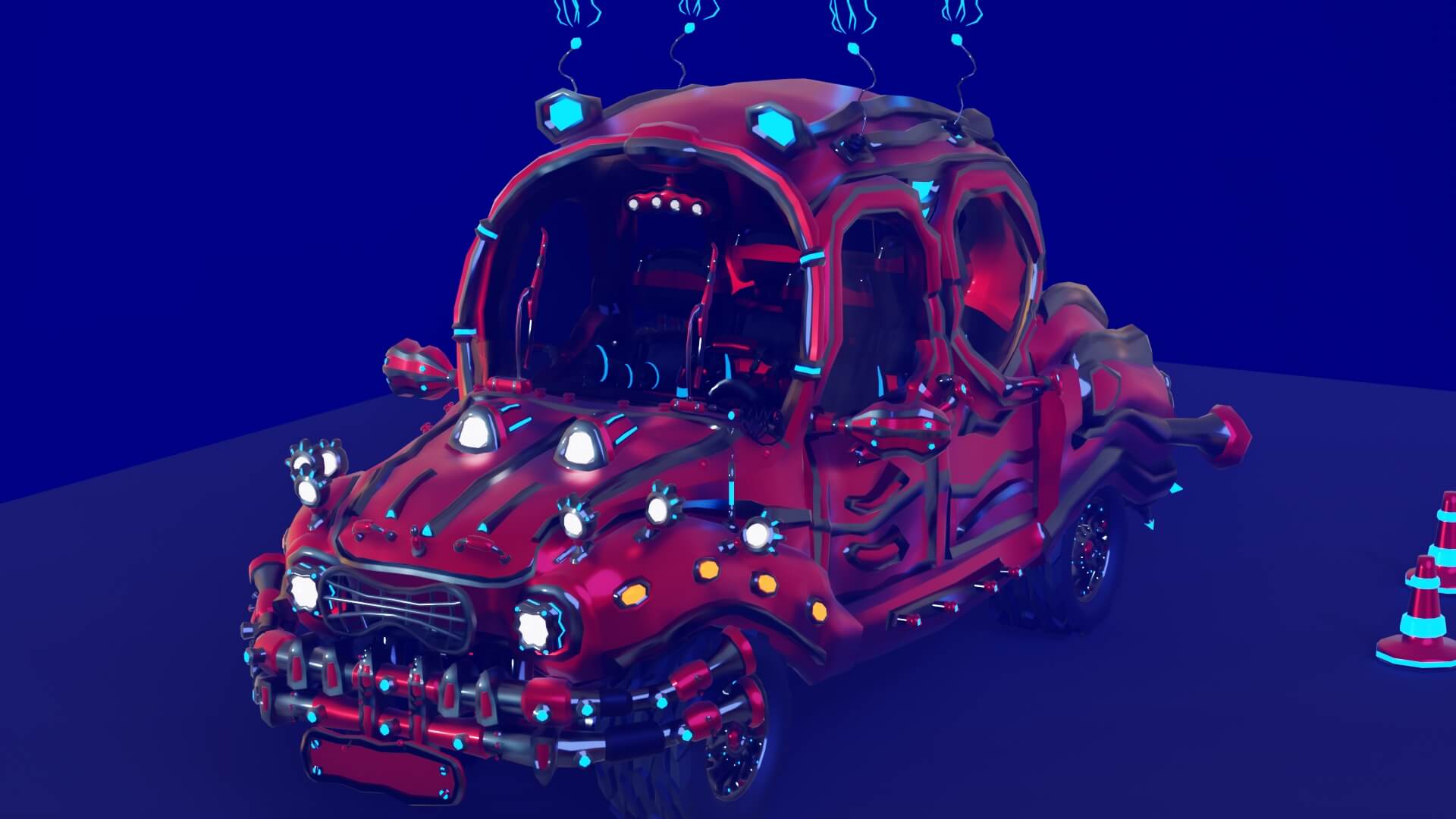 Cerulean Racer car vehicle from Goldanniyatech