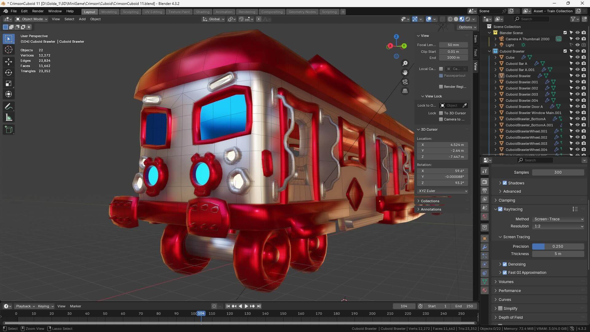 Cuboid Brawler train vehicle from Goldanniyatech