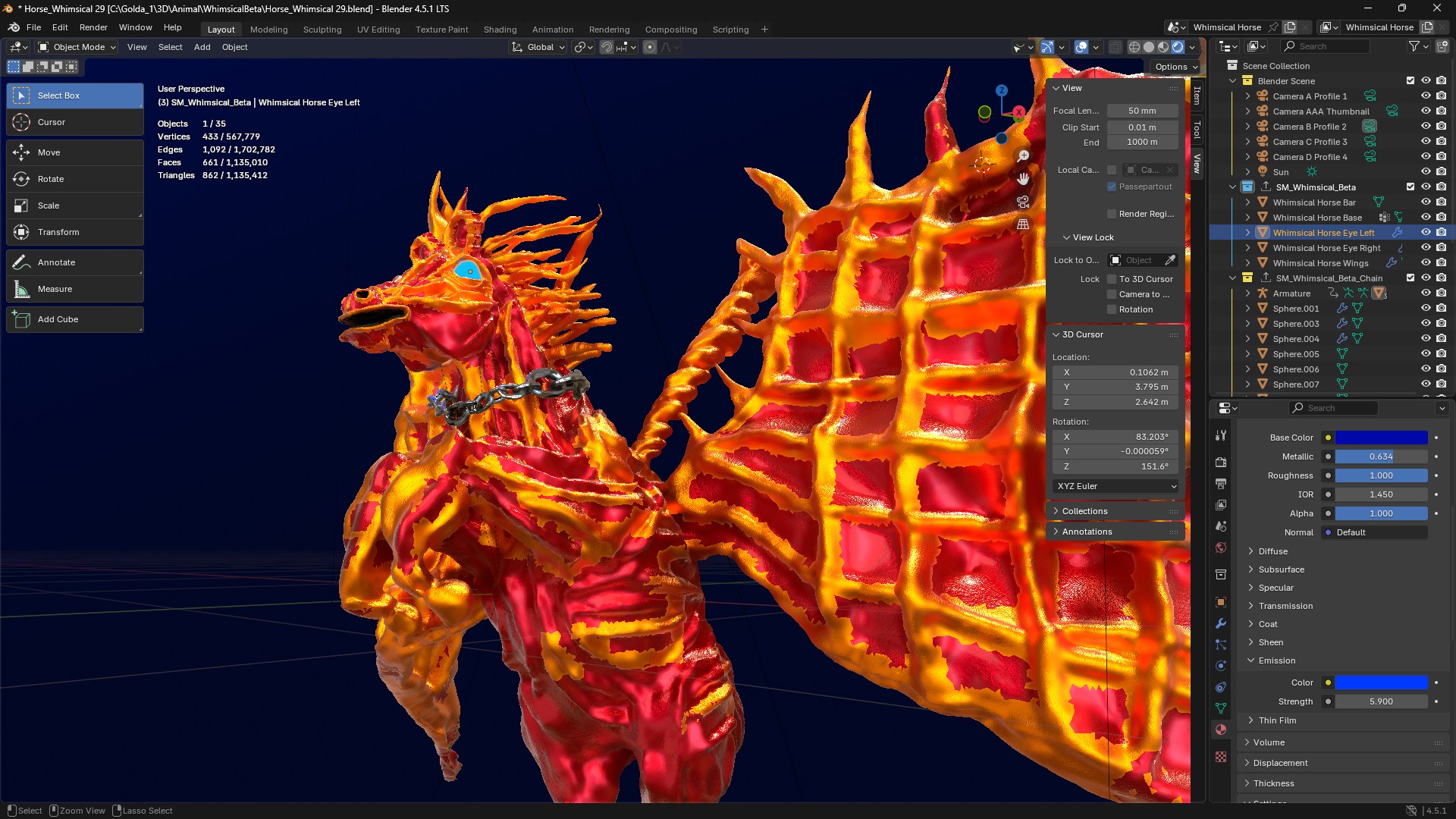 Whimsical Horse animal from Goldanniyatech