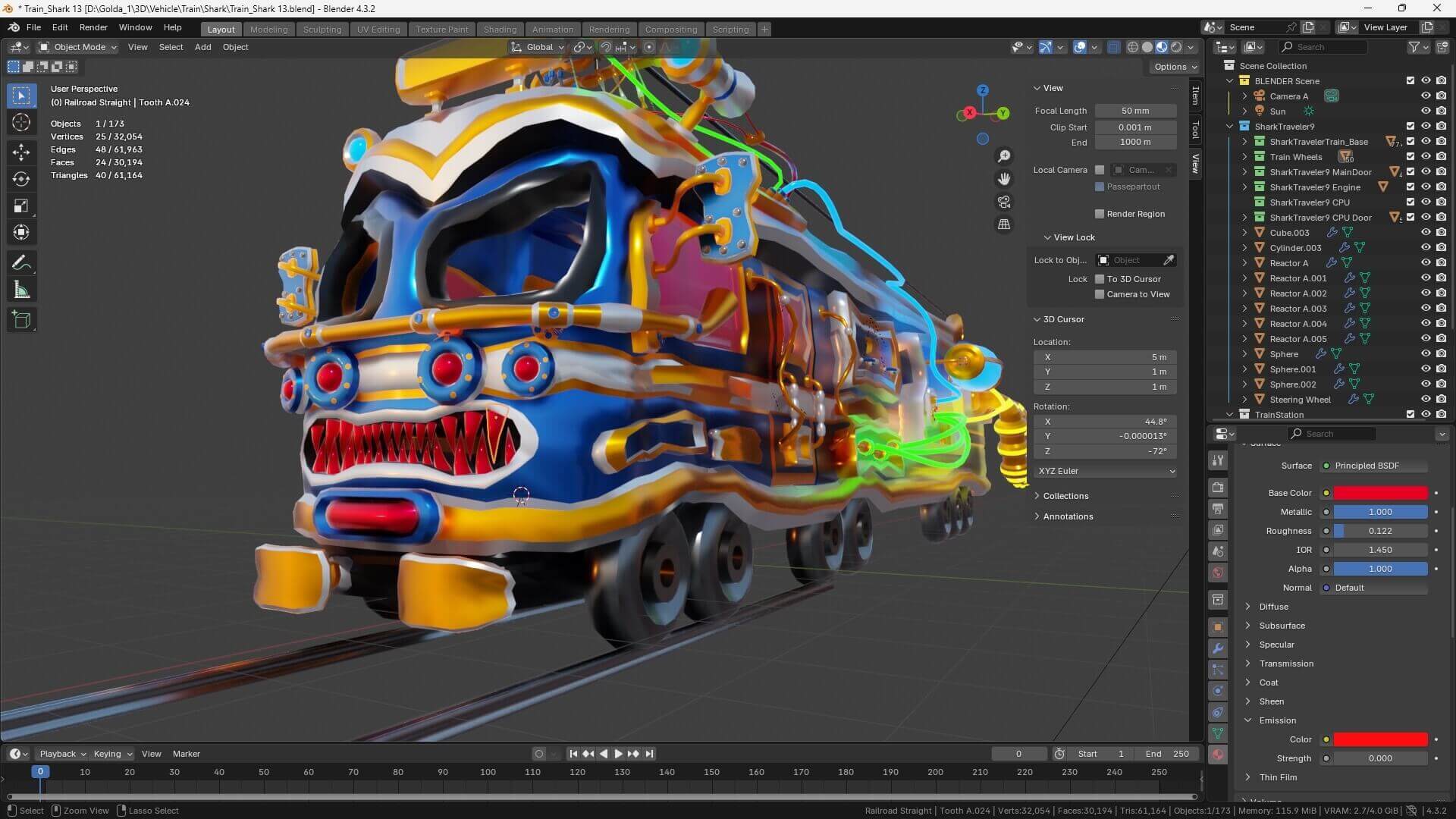 Shark Traveler Nine train vehicle from Goldanniyatech