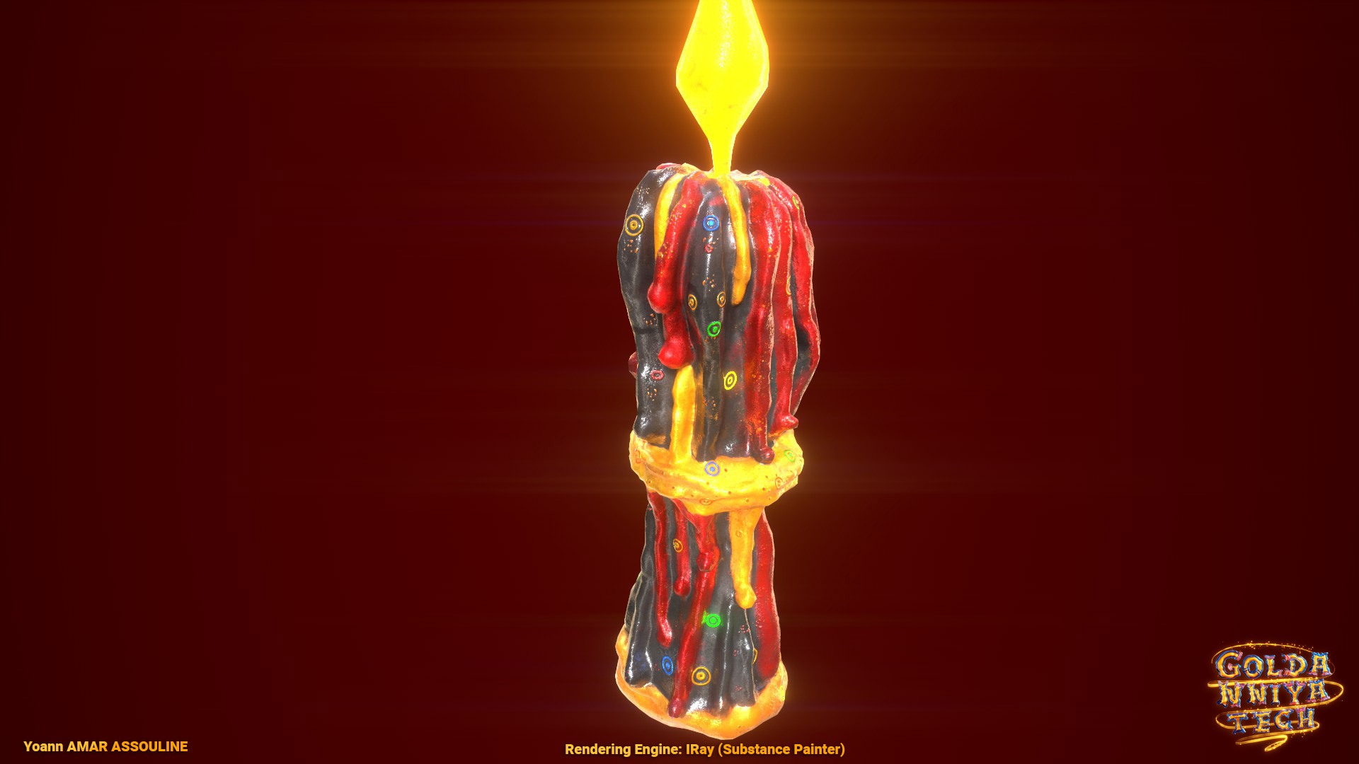 Carminic Candle Render