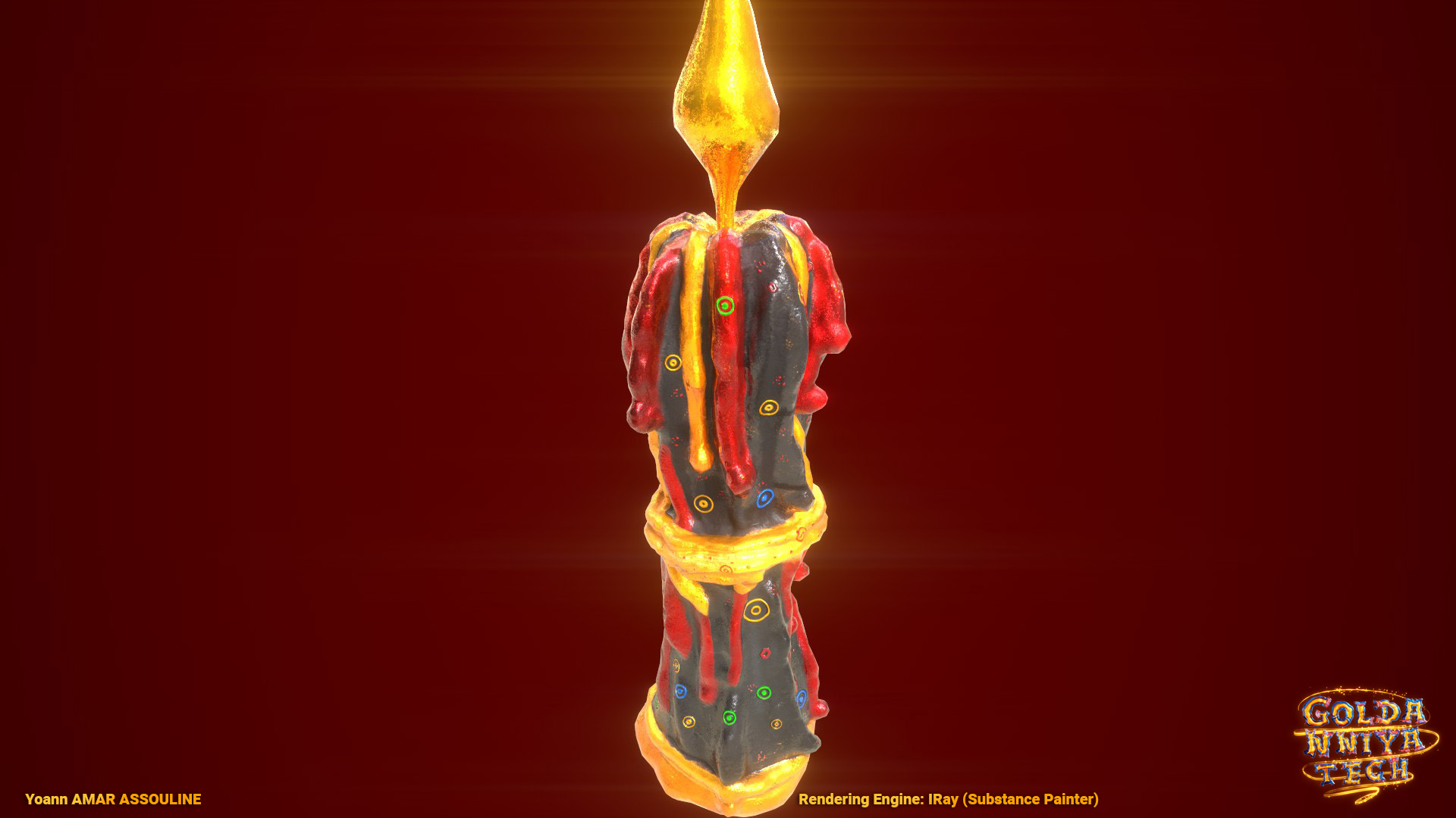 Carminic Candle Render
