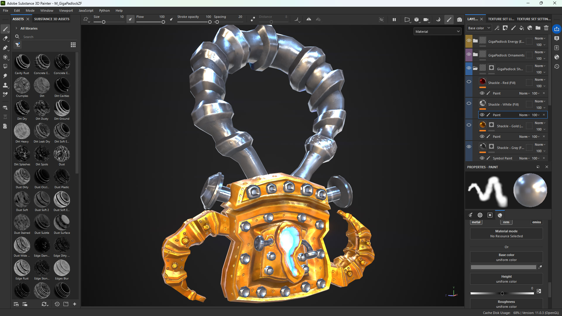 Giga Padlock Texture Breakdown