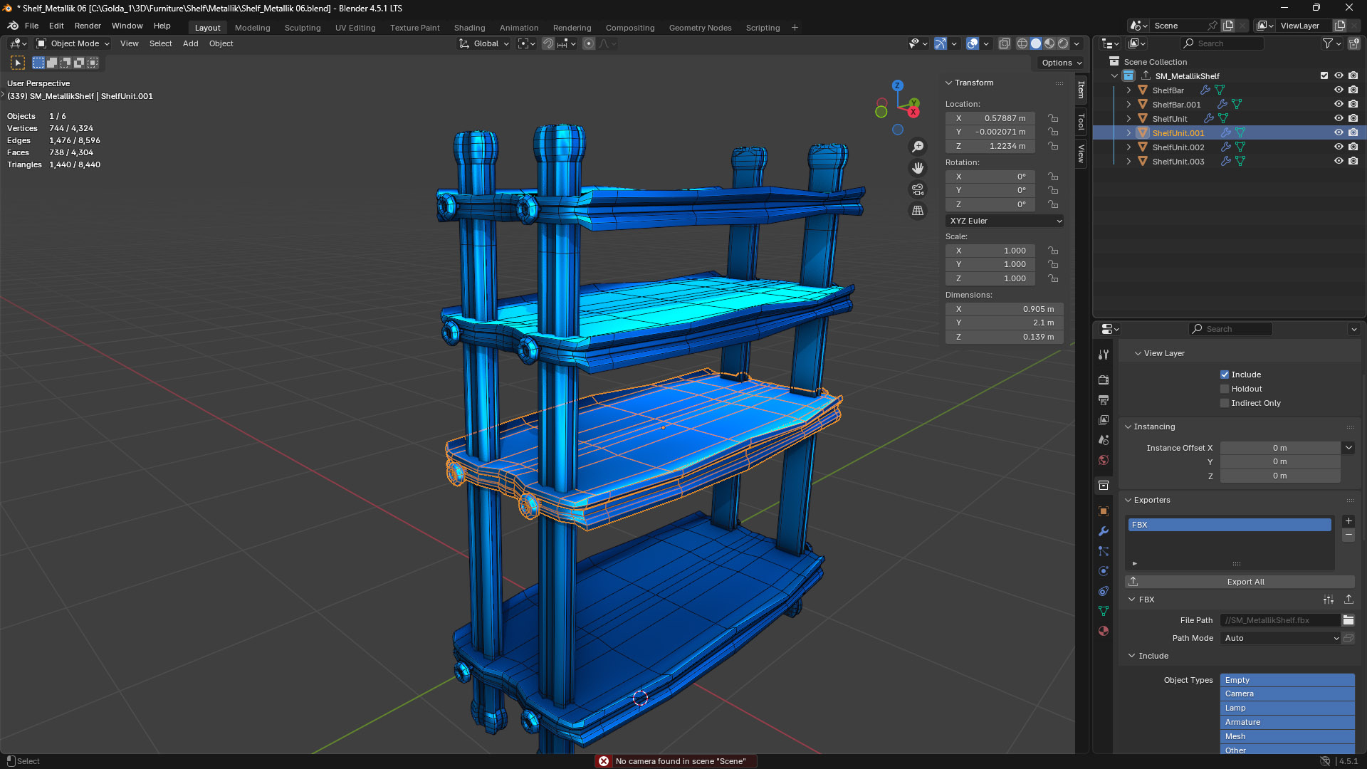 Metallik Shelf Render