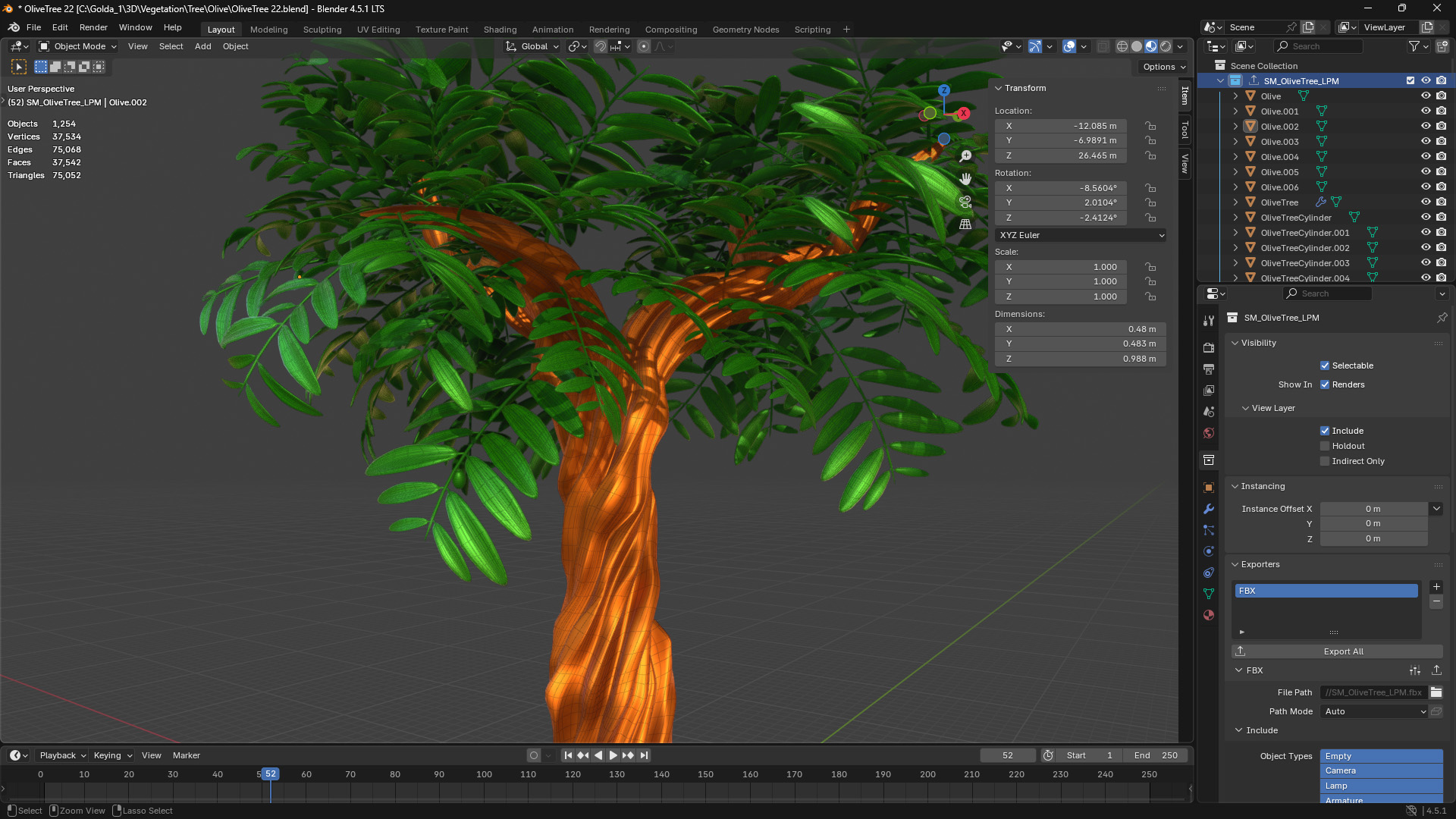 Olive Tree Render