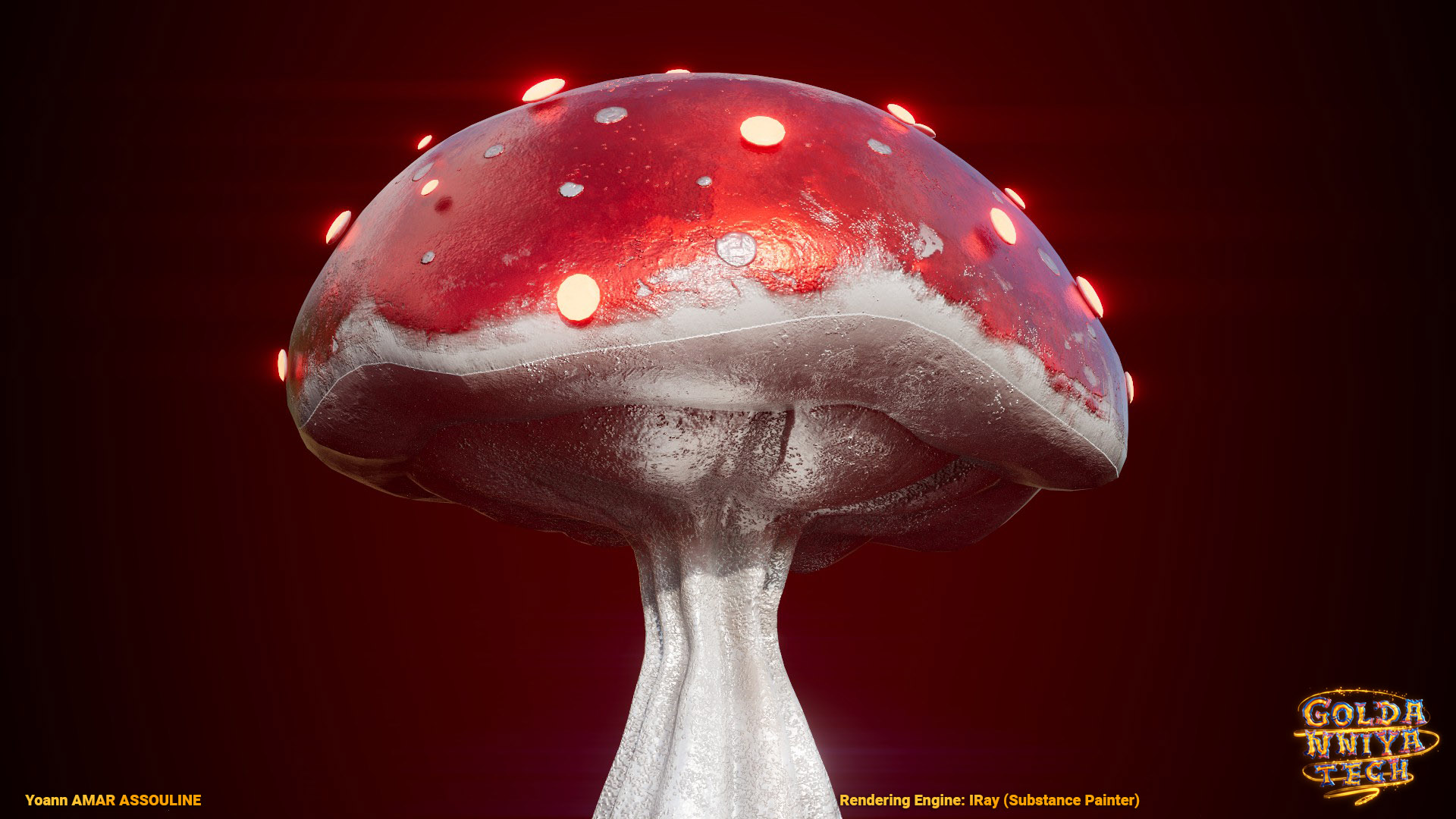 Scarlet Mushroom Render
