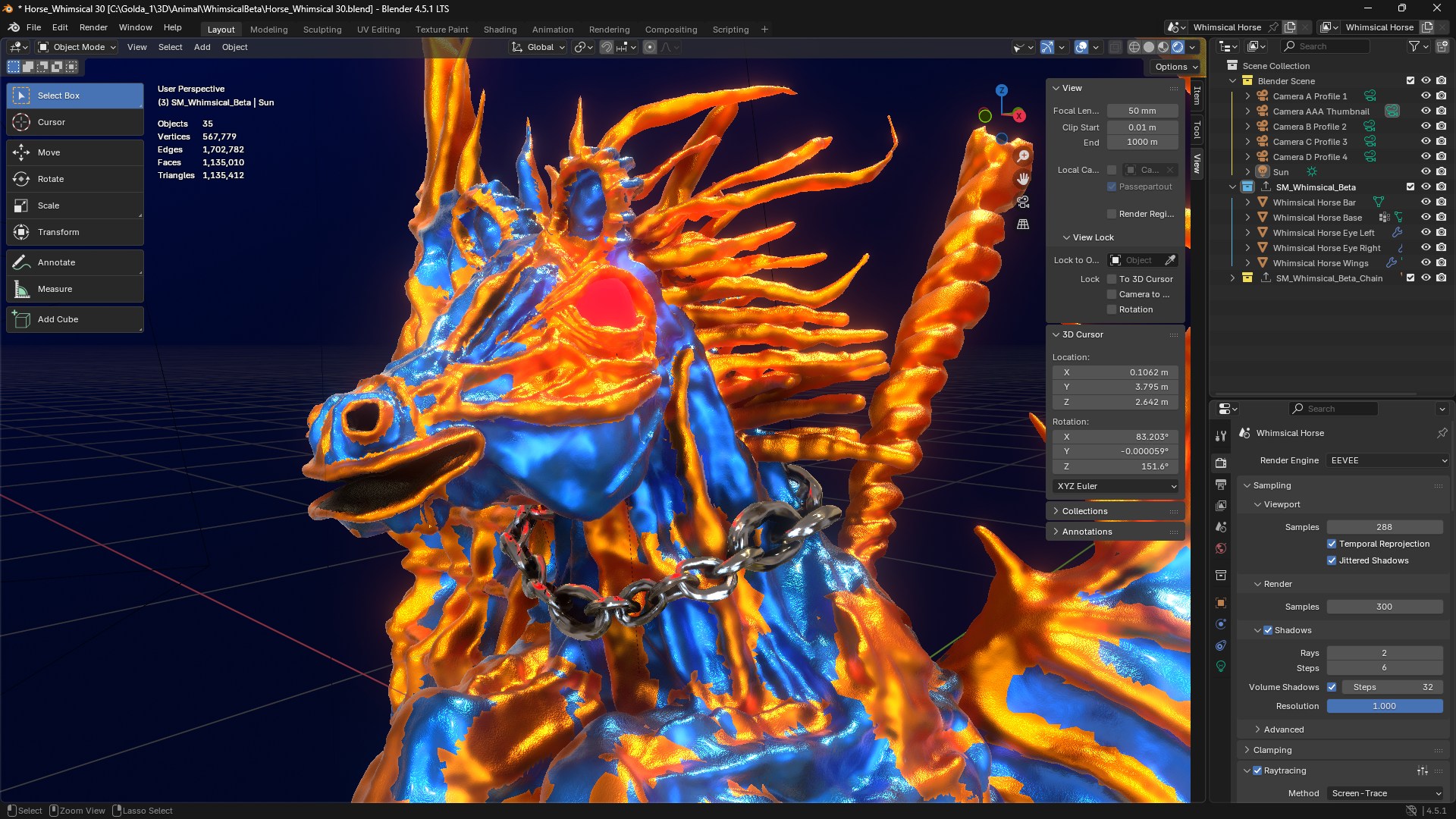 Whimsical Horse ~ Beta Version Render